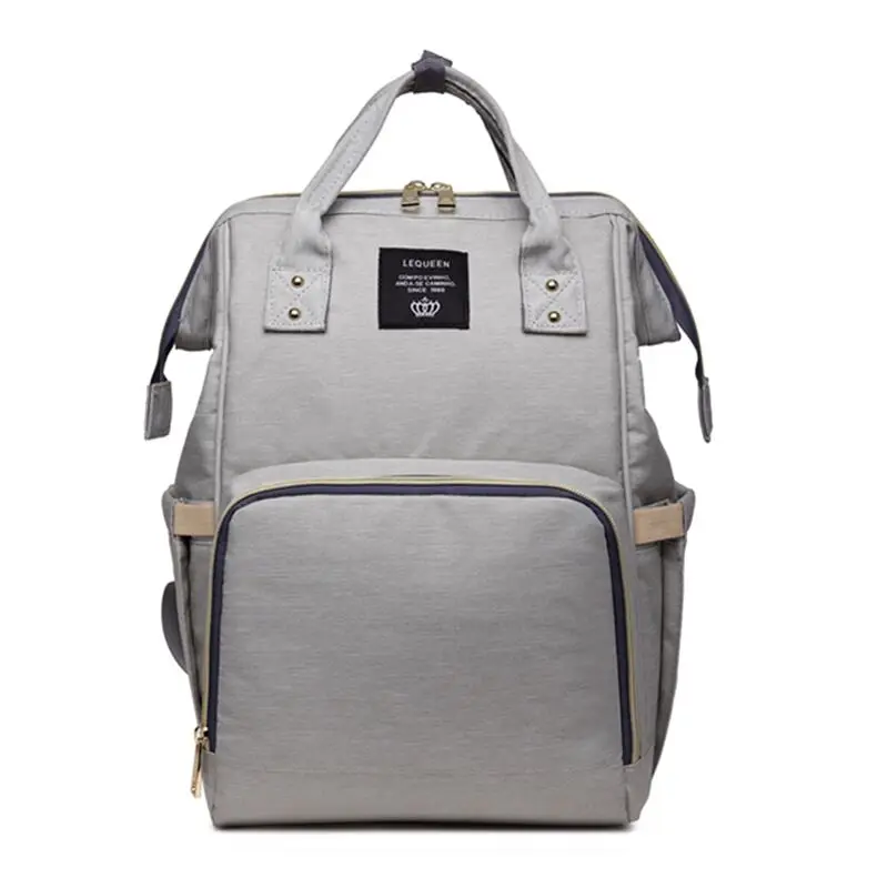 light grey Lequeen сумка для подгузников для мамы, Детская сумка, сумка для ухода за ребенком, коляска, подгузник, сумка для коляски, рюкзак для коляски, сумка для мамы - Цвет: light grey