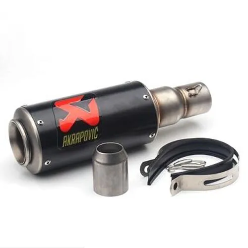Akrapovic Мотоцикл выхлопная труба глушителя Racing выхлопных газов Универсальный труба из углеродистой стали трубы Escape R1 R3 nmax crf 230 Кафе Рейсер cb650f - Цвет: F