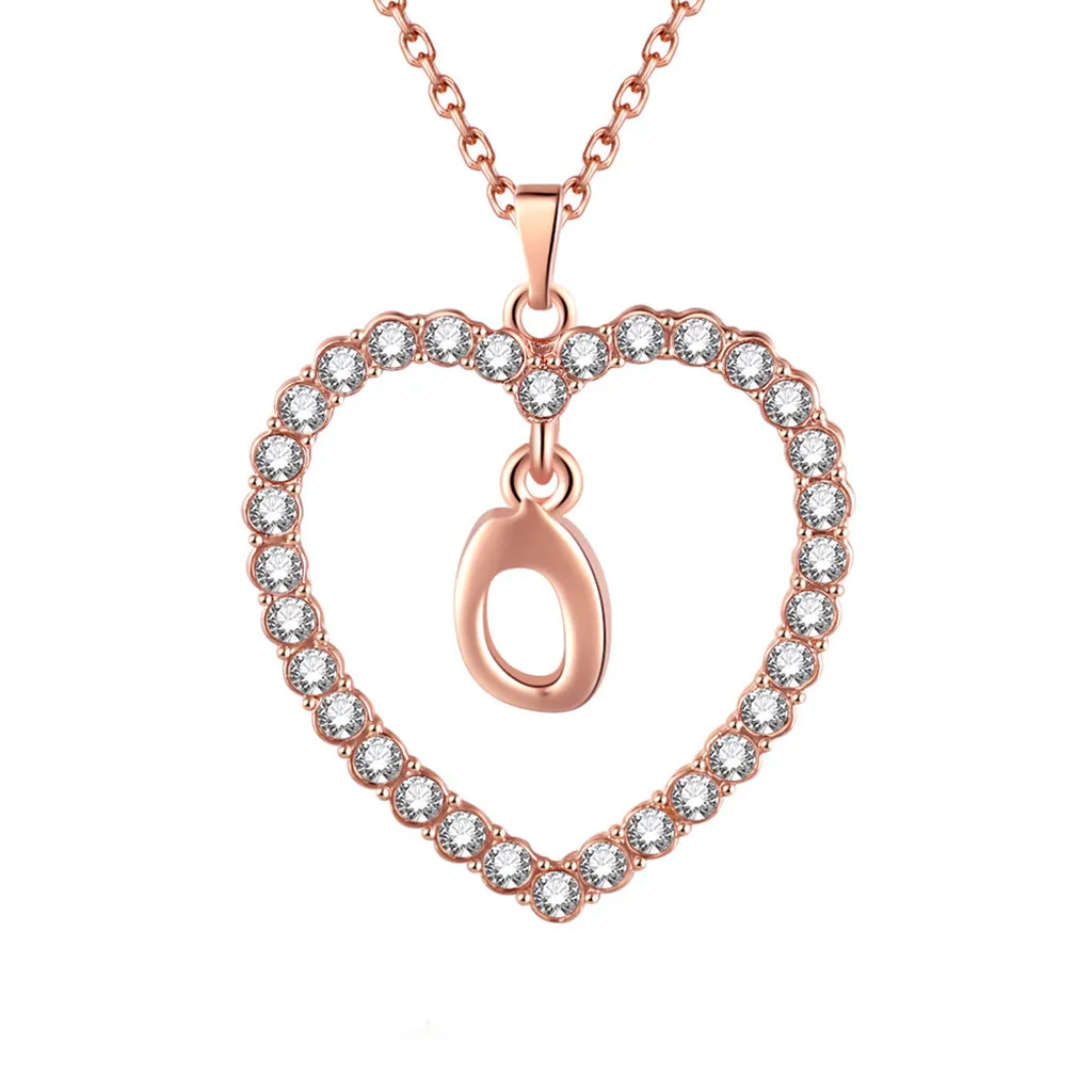 Women necklaces jewellery Lucky Number chokers for women 0-9 Zircon Love Heart wholesale jewelry statement 0517 | Украшения и