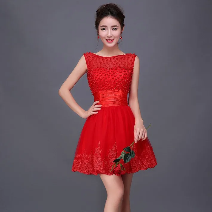 AW7 Роскошный Жемчуг Кружева Элегантный Плюс Размер На Заказ Короткое Свадебное