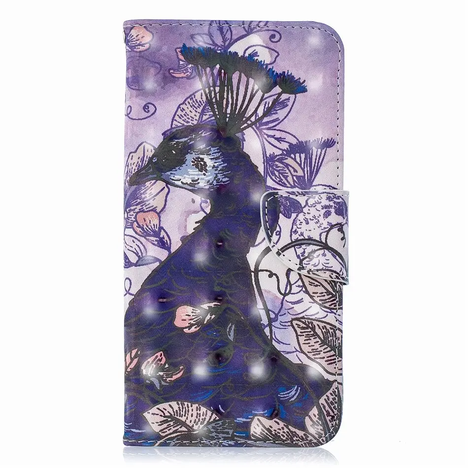Peacock Чехлы с подставкой, кожаный чехол для huawei mate 10 20 Lite P10 P20 Pro Nova 3i P Smart Honor 8C Y5 Y6 Y7, слот для карт, бабочка D07Z - Цвет: Peacock