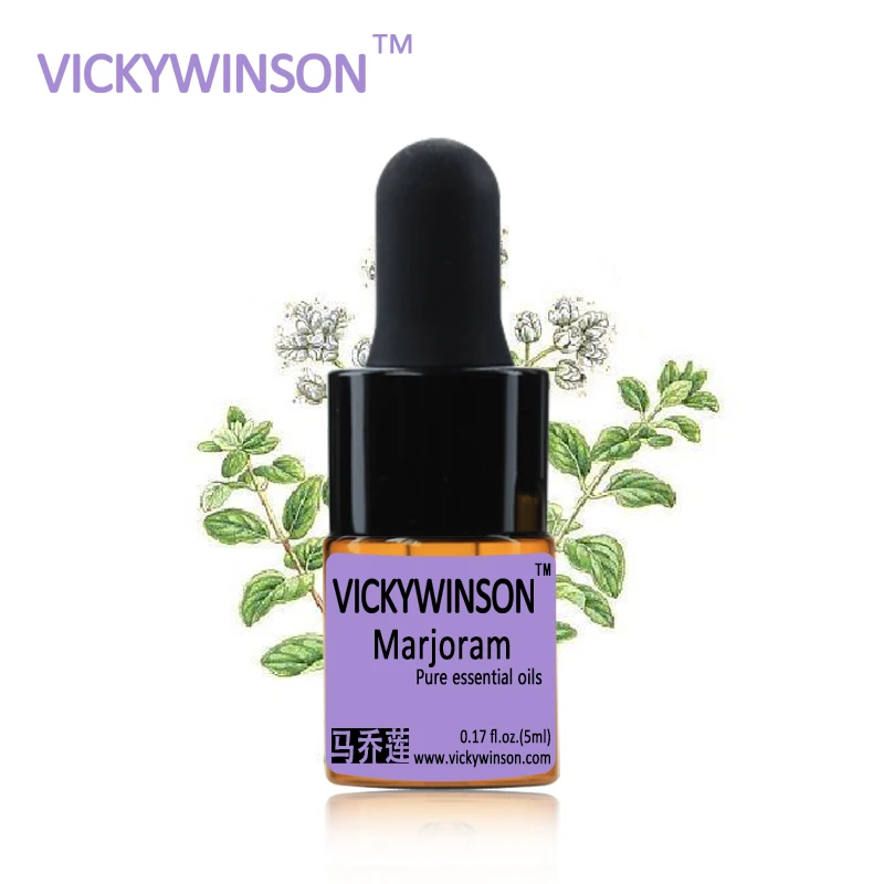 Эфирное масло Marjoram VICKYWINSON 5 мл снимает давление регулирует менструальный цикл