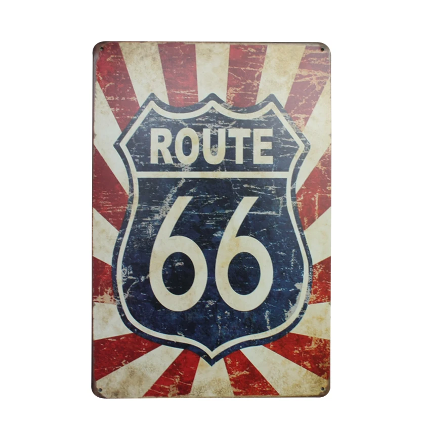 Route 66 Ретро металлическая жестяная вывеска отель/кафе/бар Настенный декор