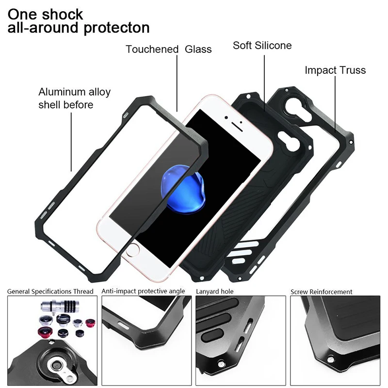 Suntaiho case for iphone 5 6 7 8 X Plus SE Lens 3 in 1 mobile phone lenses fisheye camera lens 15X wide angle macro |