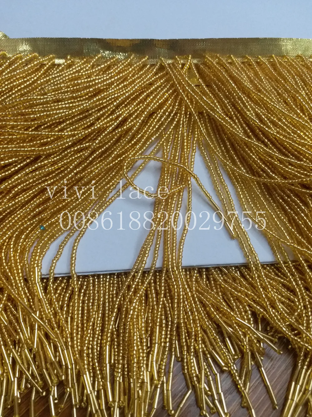 Yy001-2 5 ярдов Золотая лента с бисером кисточка бахрома 15 см ширина для украшения платья/модный дизайнер