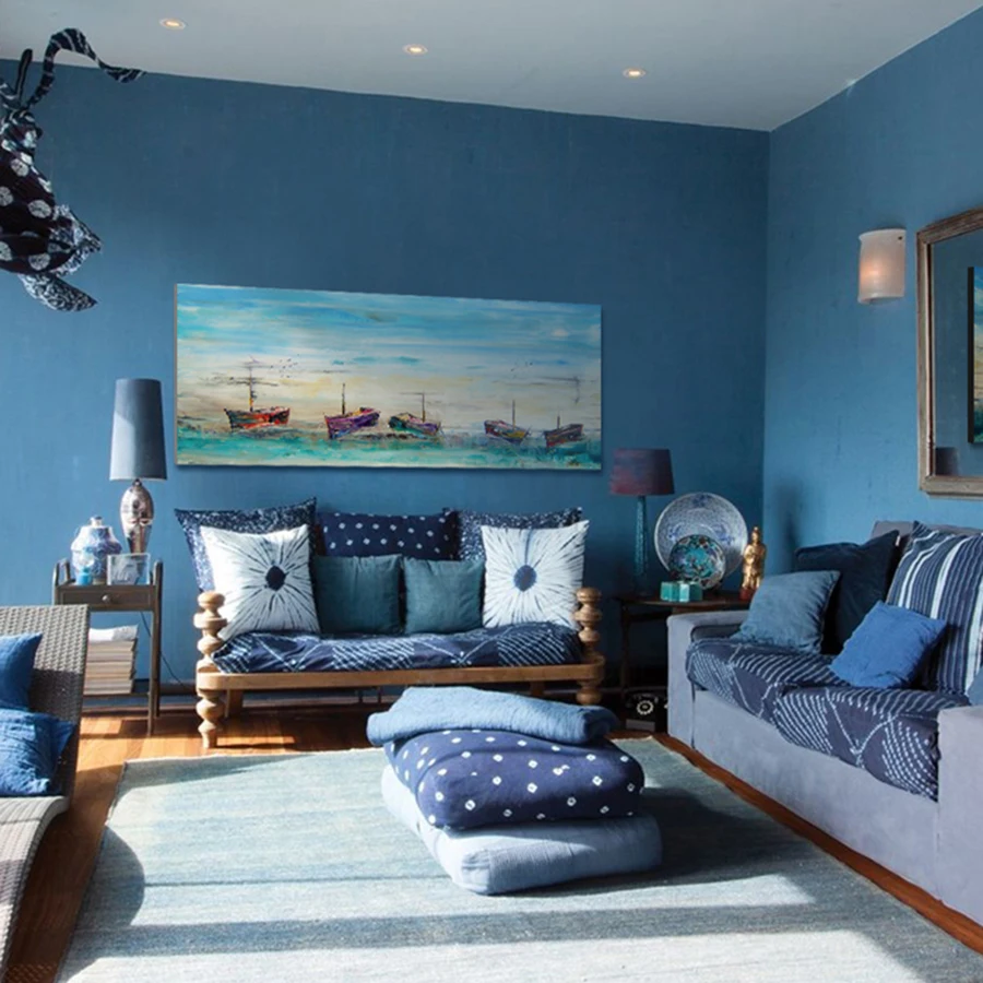 100% роспись вручную настенная Картина на холсте картины морской пейзаж