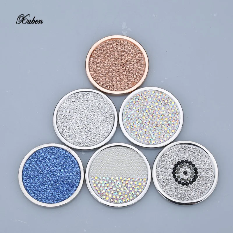 Лидер продаж разноцветный кулон в виде диска с кристаллами для монет 33 мм