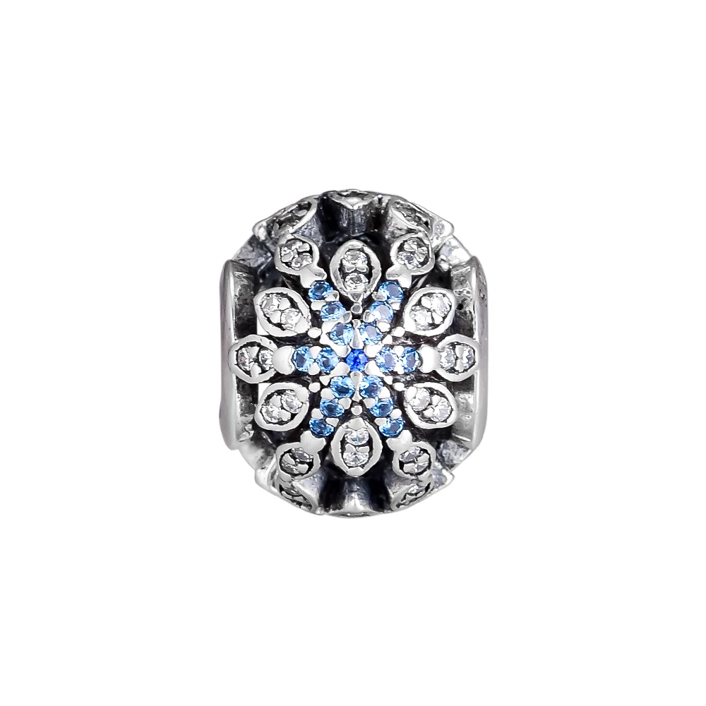 Серый CKK Fit Pandora Браслеты праздничный венок амулеты 925 оригинальные бусины из стерлингового серебра для бусина для изготовления украшений - Цвет: Серый
