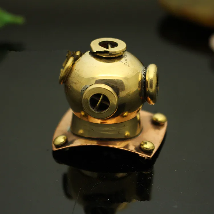 Brass 1 шт. латунная подводная лодка дайвинг крышка Паракорд нож бусины ремешок кулон Паракорд выживания браслет Пряжка DIY декоративные аксессуары - Цвет: Brass