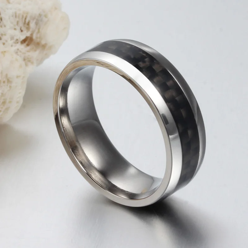 Обручальные кольца для мужчин и женщин из нержавеющей стали anello uomo R 094 ширина 8 мм