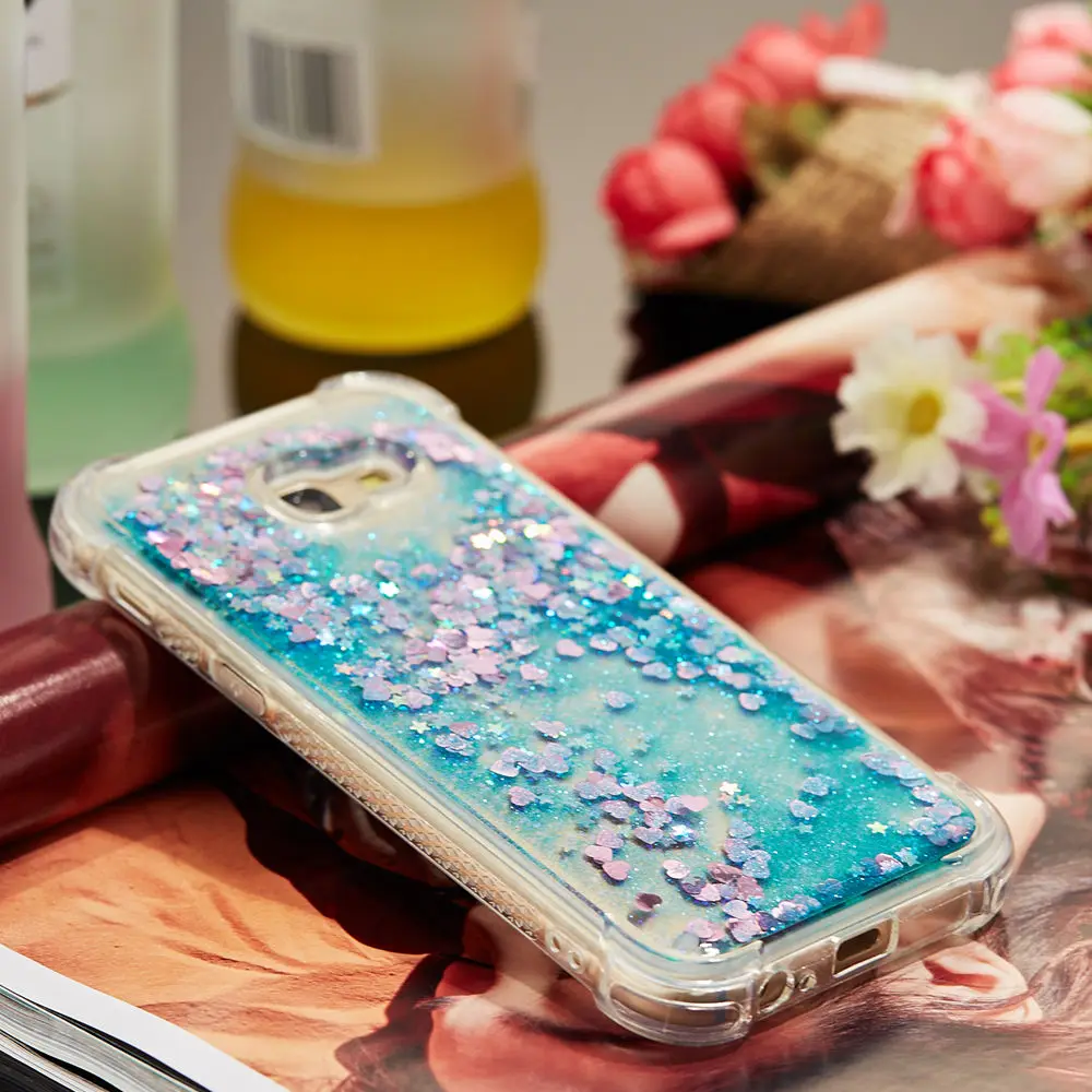 Блестящий чехол со звездами для Samsung Galaxy A5 A 5 2017 A520 A520F A520F/DS SM-A520F SM-A520F/DS жидкий
