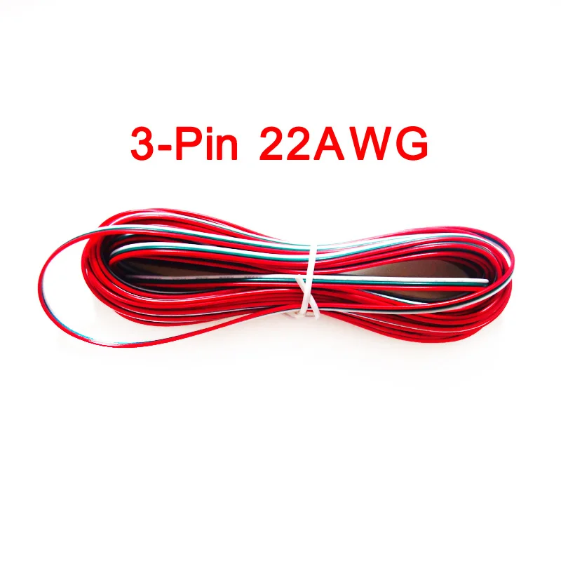 2Pin 3Pin 4Pin 5Pin 5 м 10 м 20 м 18AWG 20AWG 22AWG электрический удлинитель провода кабель для одного цвета RGB RGBW светодиодный светильник - Цвет: 22AWG 3Pin