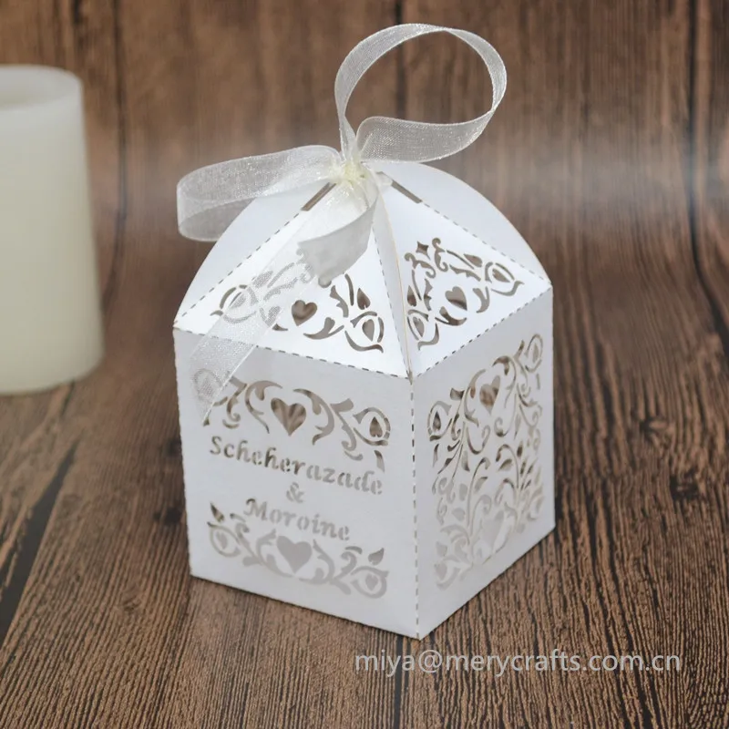 Romantic Wedding Gift Box White Paper Box Sweet