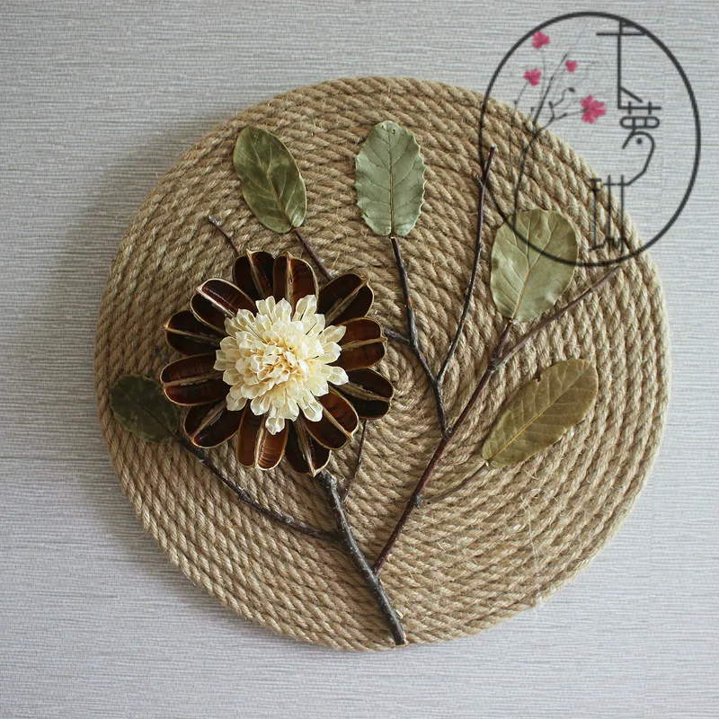 Бытовая настенная веревка для сухих цветов в Юго Восточной Азии пеньковая ретро