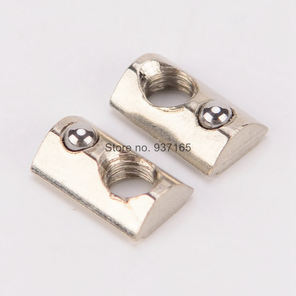 

20pcs 10pcsCNC M4 M5 M6 M8 Half Round Elasticity Spring Nut Block for Aluminium Profile SLot 8mm 40s 4040 40x40