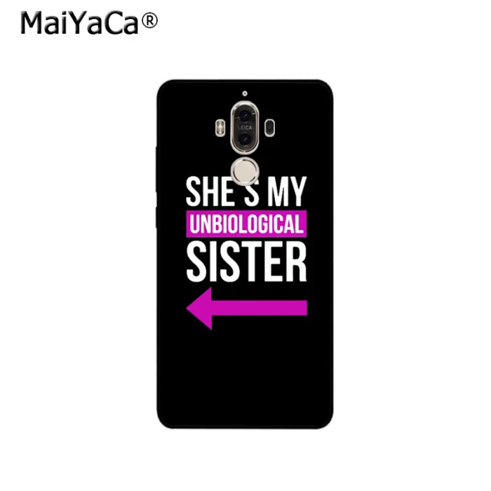 Чехол BFF с надписью she is my sister для телефона Huawei P20 P30 Pro lite P10 plus P9 Mate 10 20 pro Honor view Y7 Y9