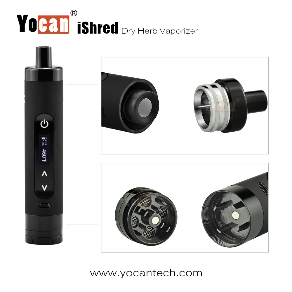 3 шт./лот Yocan ishred сухой травы испаритель электронные cigaerette комплект с ЖК-дисплей