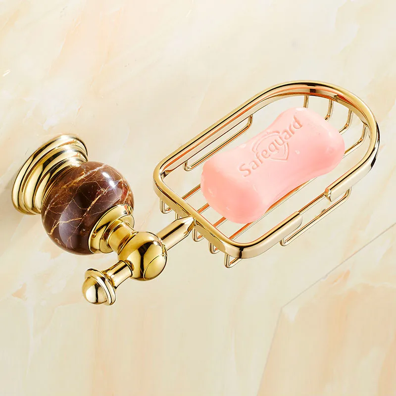 Хрустальная и нефритовая Золотая ванная комната кухонная корзина для мыла