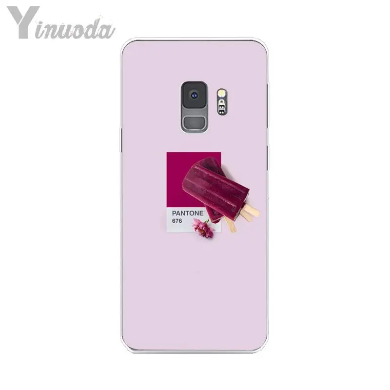 Yinuoda Pantone мягкий силиконовый прозрачный чехол ярких цветов для телефона Samsung S8 Plus