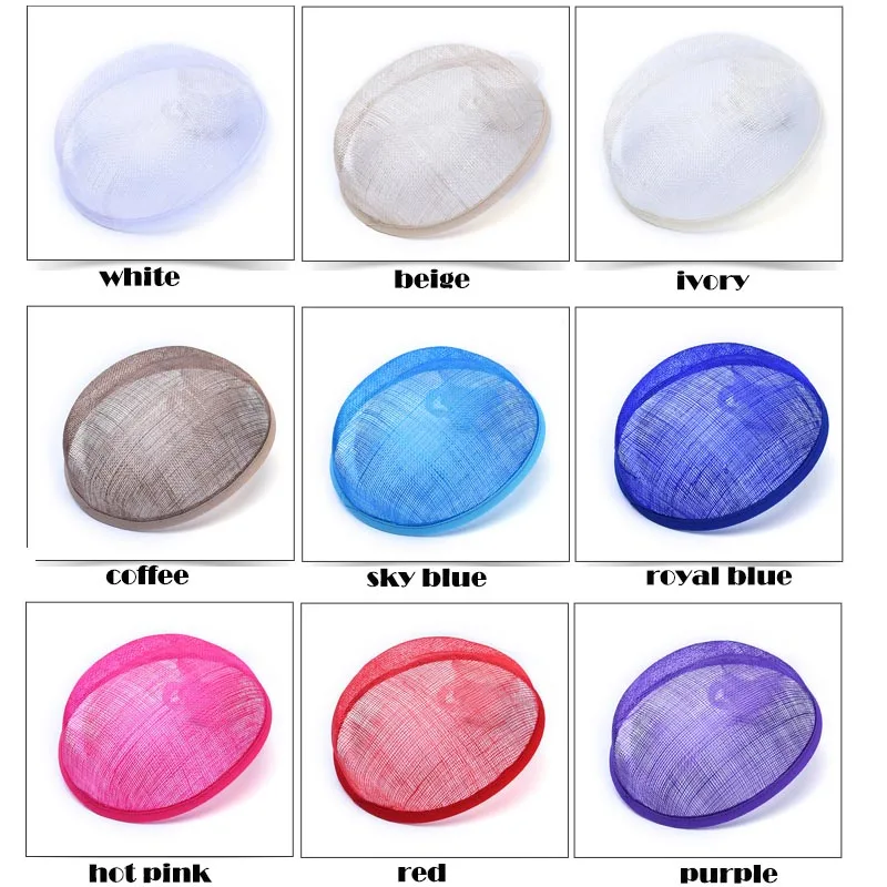 

21*17Sinamay Hat Base Royal Fascinator Millinery Pillbox Hat Women Beret Race Derby Party Wedding Hat DIY Material Hat Base 5pcs