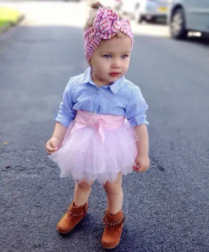 Kids Baby Girls clothes cotton Stripes T-shirt Top +Lace Tutu Skirt Outfits Set Clothes 2pcs | Мать и ребенок