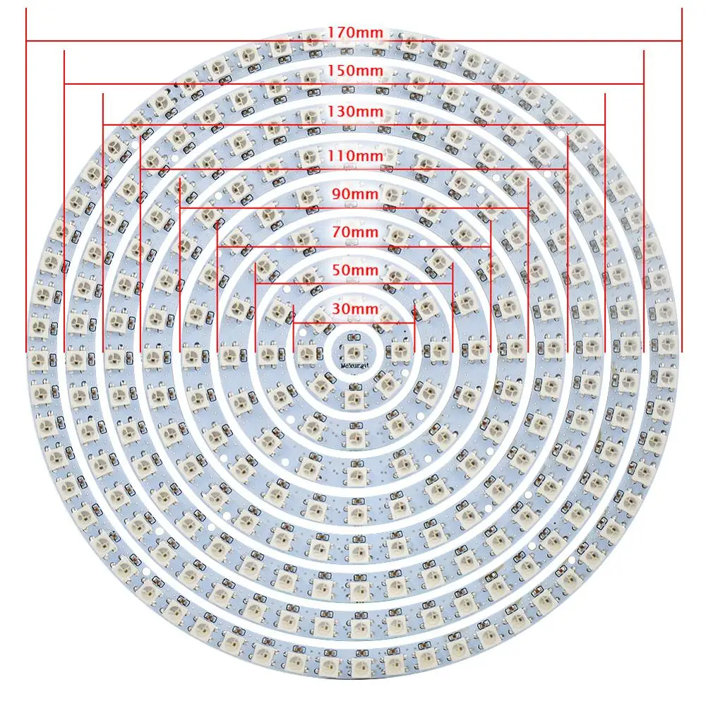 Адресное пиксельное кольцо WS2812B 93 241 LED s WS2812 SK6812 светодиодный RGB светодиодное WS2811 ic