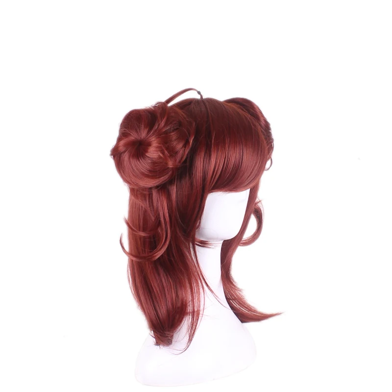 High Quality New hair accessories synthetic brown red jewelry for onmyoji Peach demon Cosplay wigs Women free shipping |