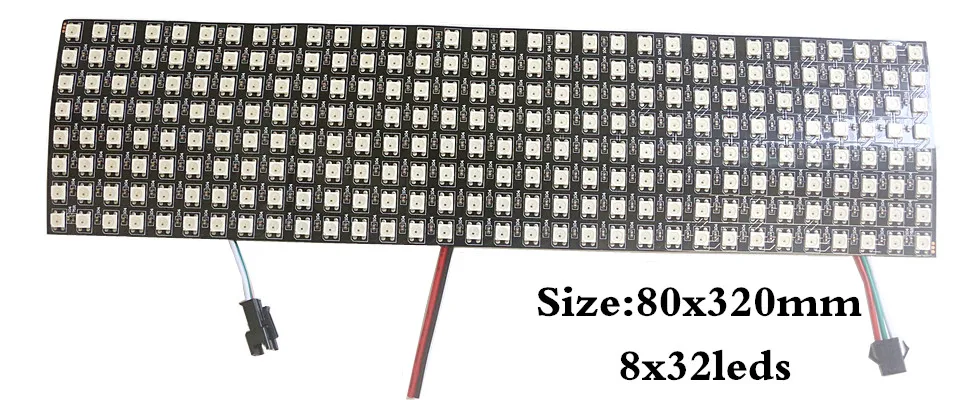 WS2812B RGB Светодиодная панель экрана 8x8/8x32/16x16 пикселей WS2812 IC чип индивидуально адресуемый полноцветный экран панели DC5V