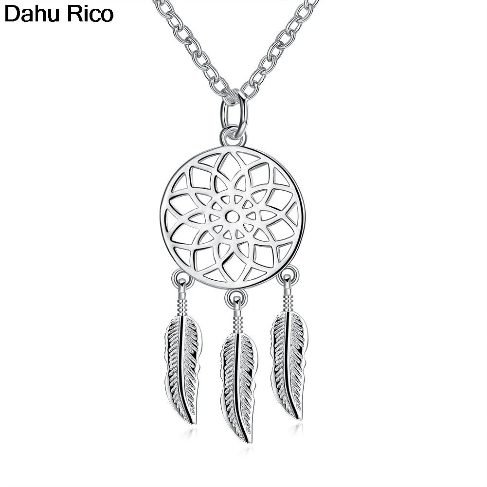 hollowed-out carved hanging feather orecchini pendenti colares women pour femme pendentif pendant joias marc Dahu Rico necklaces | Украшения