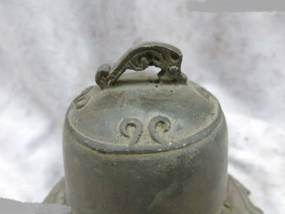 DS Китай Бронзовый резной красивый мелко геометрический узор буддийский