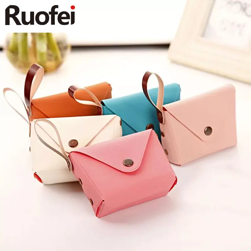 

Hot sales 2019 new women wallet Lovely candy color small coin purse key bag D1