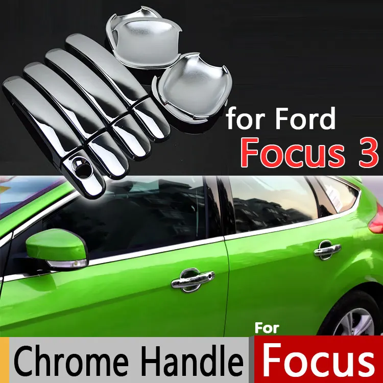 Для Ford Focus 3 хромированные покрытия для дверных ручек отделка 4 дверей MK3 2011 2017