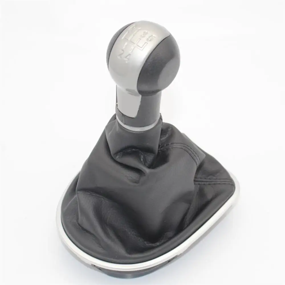 Для Seat Leon 1P 2005 2006 2007 2008 2009 2010 2011 2012 автомобильный-stying 5 Скорость автомобиля Шестерни рычаг переключения передач Ручка с кожаные ботинки