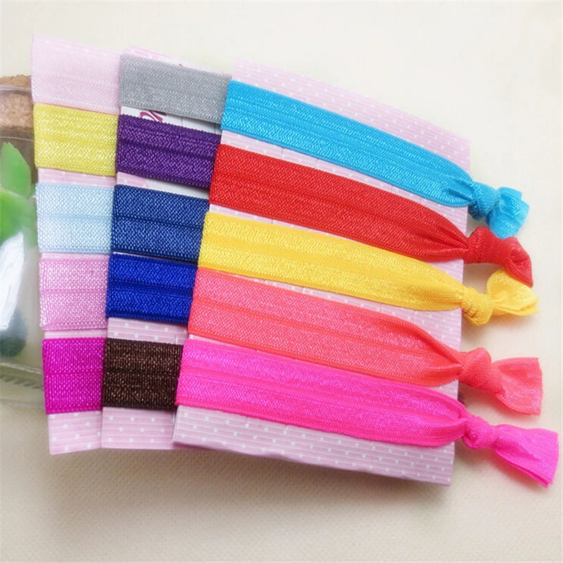 Модные эластичные браслеты 10 шт. резинка для волос с узлом повязка держатель