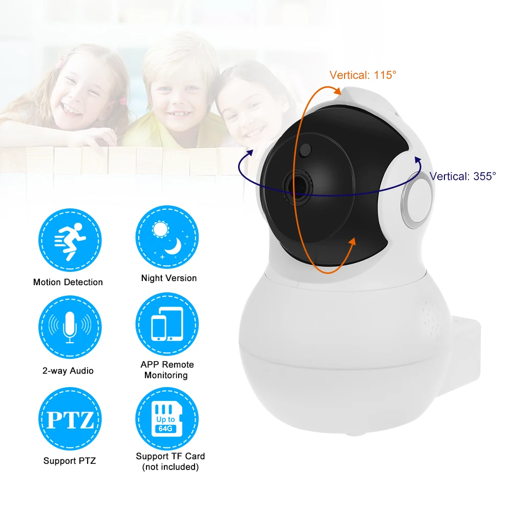 IP Camera Wireless 1080P CCTV Surveillance Home Security Wifi 2 Way Audio Night Vision Baby Monitor Indoor 2MP | Безопасность и