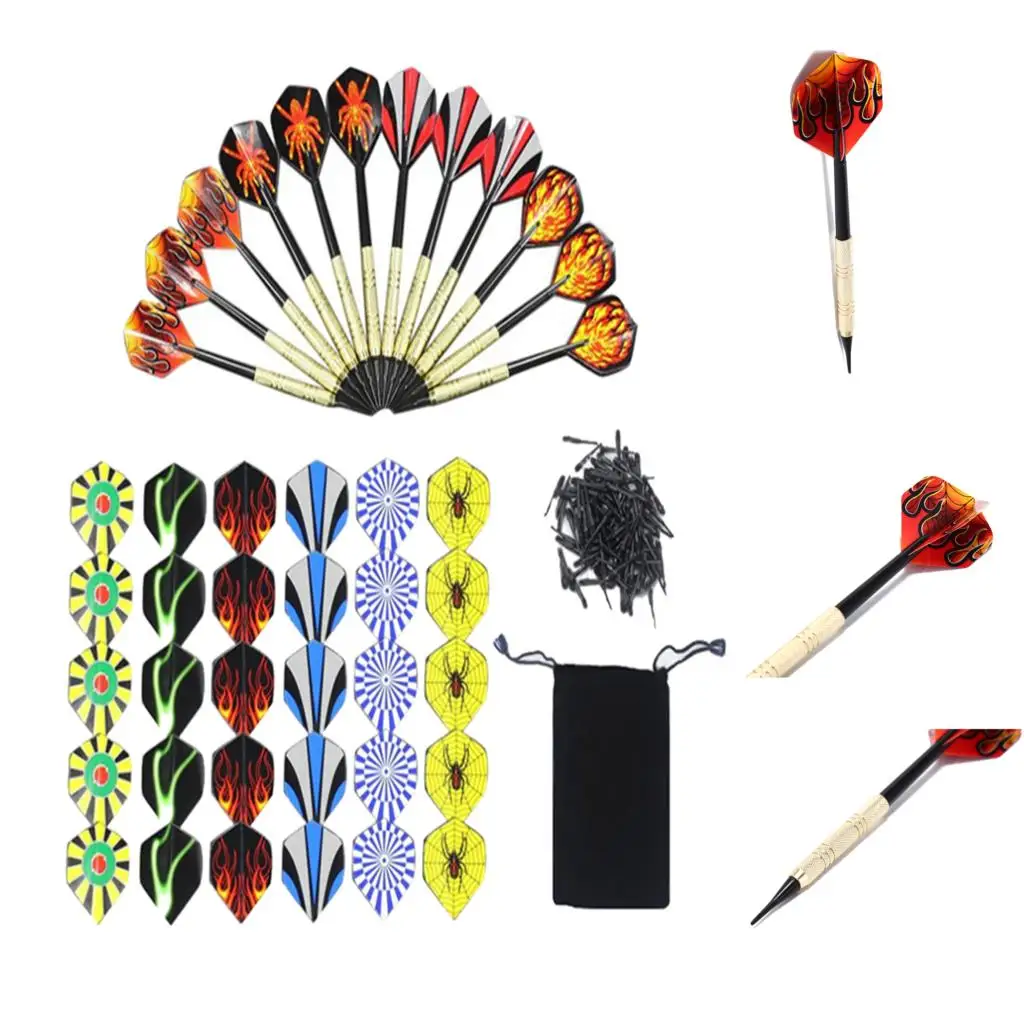 

Новинка, оптовая продажа набор + 100 шт. наконечники для дротиков + 30 шт. Дартс flights12pcs Электронная Мягкая Дартс