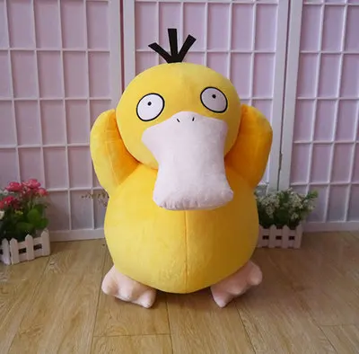 Черный Psyduck Косплей Плюшевые игрушки Аниме монстр эльф утка плюшевые куклы 30/40/57 см мягкие подушки высокого качества - Цвет: Черный