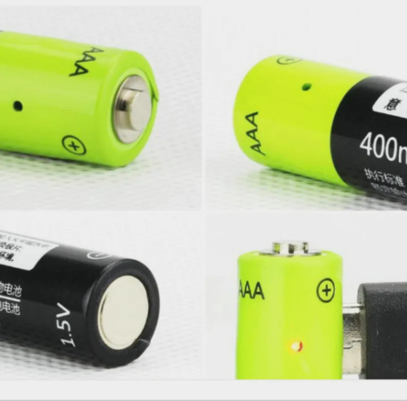 Литий полимерная аккумуляторная батарея ZNTER 1 5 В AAA 400 мАч 4 шт./лот|rechargeable battery|znter