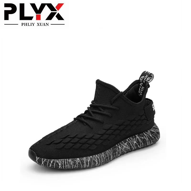 Black PHLIY XUAN/мужские кроссовки; Летние кроссовки; Zapatillas Deportivas Hombre; дышащая повседневная обувь; Sapato Masculino Krasovki - Цвет: Black