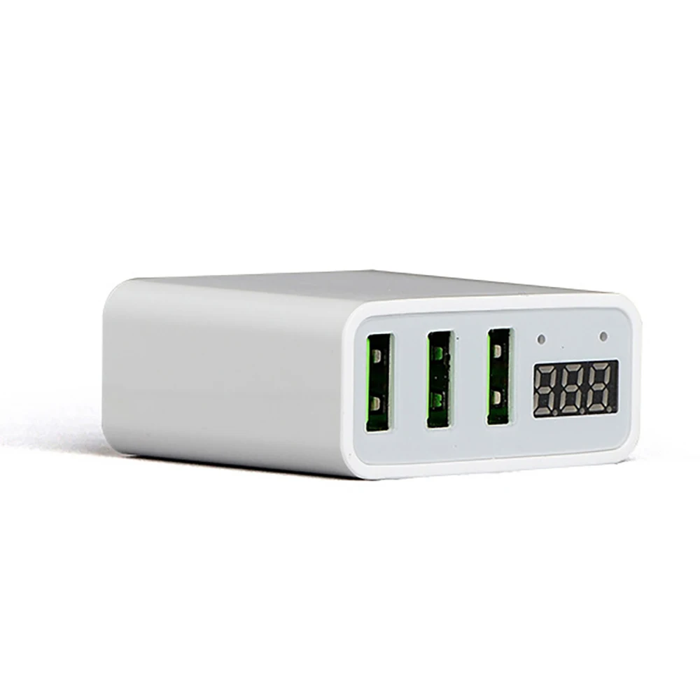 USB зарядное устройство, светодиодный, универсальный, для 3 портов, быстрый, 5 В, 3 А, ЕС, США, штепсельная вилка, зарядное устройство для мобильного телефона, адаптер для iPhone 8 X, samsung Galaxy S8, Xiaomi