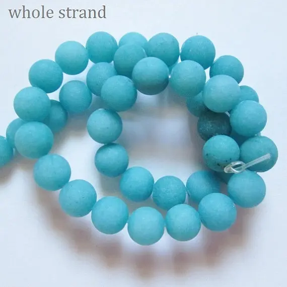 8 мм матовый голубой Lagoon кварц-круглые цветные кварцевые бусины полу изысканные