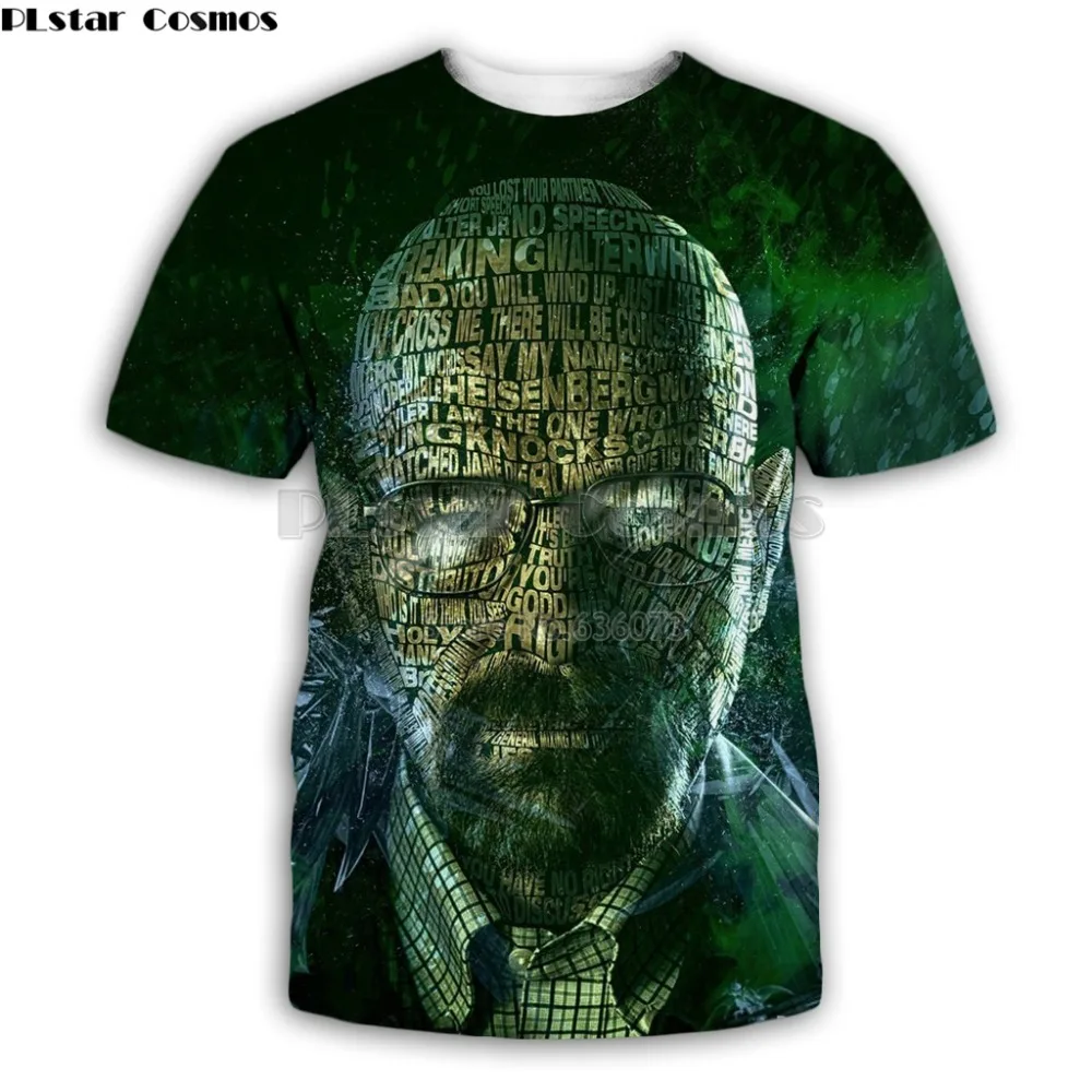 PLstar Cosmos модная мужская футболка Игра престолов/ломается Bad Heisenberg 3D печатных унисекс футболка Уличная Повседневная футболка Топы