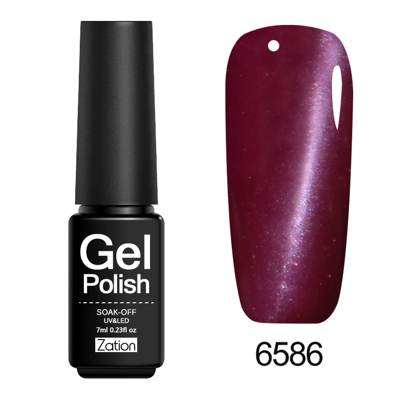 Магнитный Гель-лак для ногтей "кошачий глаз", 7 мл, замочить от УФ-светодиодов, долговечный Гель-лак для ногтей "кошачий глаз", гибридные Лаки - Цвет: 6586