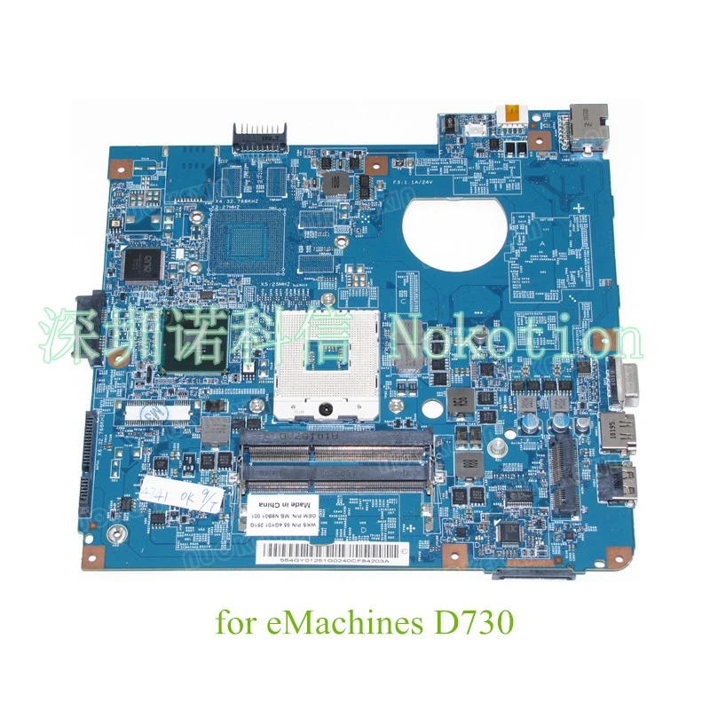 NOKOTION 48.4GY02. 031 MBN9B01001 MB. N9B01.001 для emachines D730 материнская плата ноутбука DDR3 HM55 |