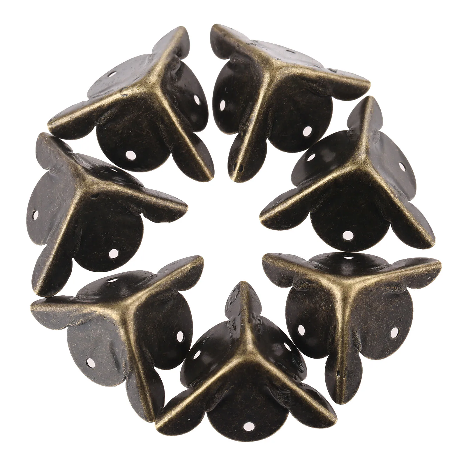 12 шт. антикварный угол кронштейн Ювелирная Подарочная коробка деревянный ящик