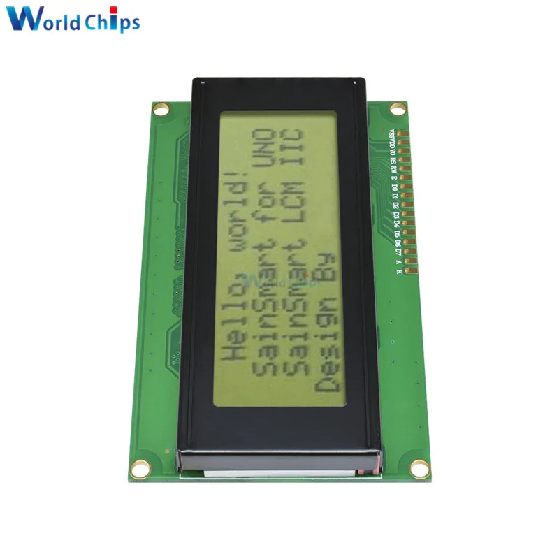 2004 204 20x4 Модуль ЖК дисплея контроллер HD44780 желтый черный свет для Arduino|lcd display