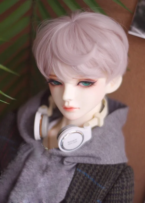 

Парики BJD doll, серые, розовые, смешанные, короткие волосы для кукол 1/3, 1/4, 1/6, 1/8, BJD DD SD MSD YOSD, высокотемпературные волосы для кукол