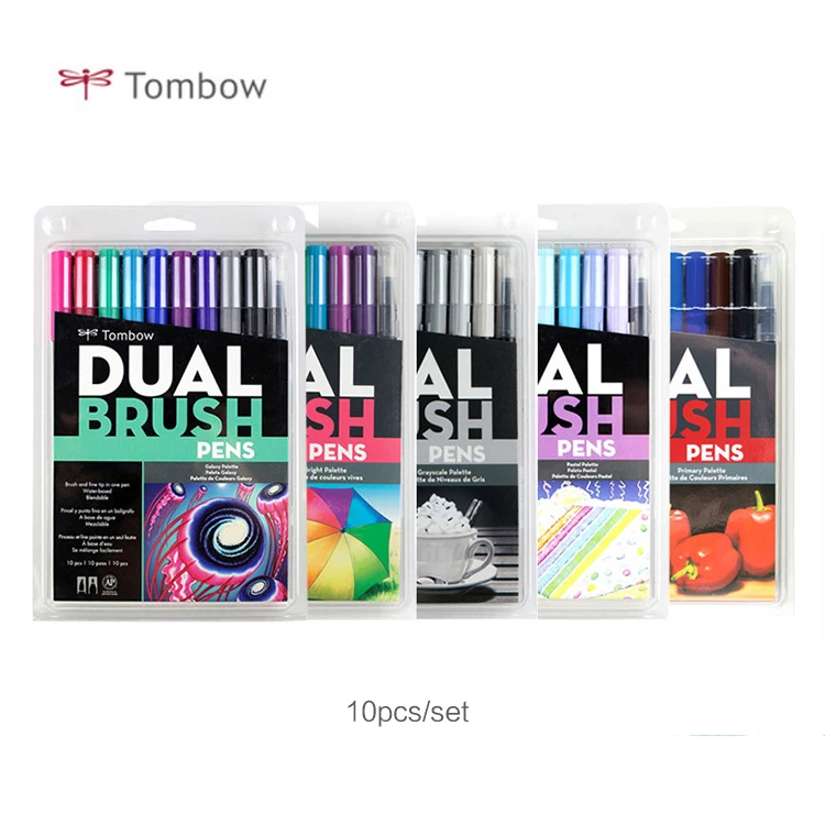 TOMBOW AB-T, 96 цветов, две головки, художественная кисть, Набор ручек, маркер, ручка для художника, рисования, манга, анимационные принадлежности