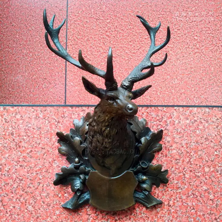 Deer elizabethans copper sculpture crafts home accessories gift wall hangings decoration | Дом и сад