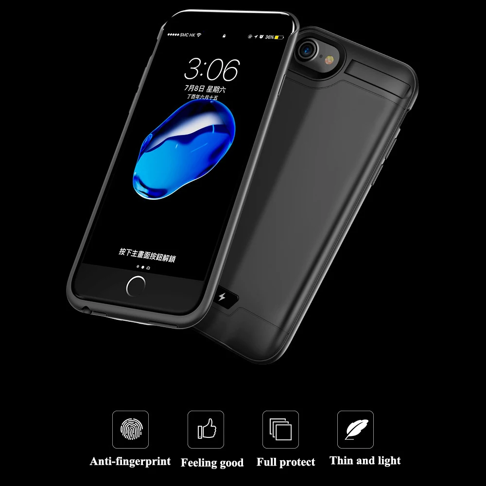Зарядное устройство чехол для iphone 6 7 8 plus аудио чип частоты 20000 Mah батарея